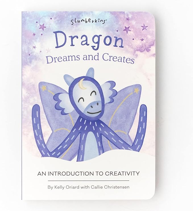 Slumberkins 14" Dragon Kin & 2 Board Books Complete Set Bundle | Promotes Creativity & Imaginative Play | Social Emotional Tools for Ages 0+ (Dragon Kin Plush + 2 Board Books)