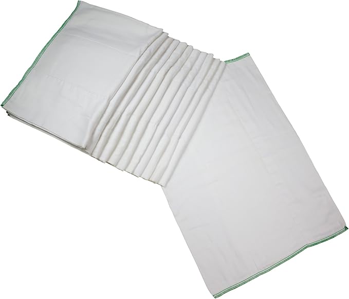OsoCozy Prefold Cloth Diapers (1 Doz) - Soft, Absorbent, Durable - 100% Cotton