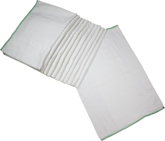 OsoCozy Prefold Cloth Diapers (1 Doz) - Soft, Absorbent, Durable - 100% Cotton