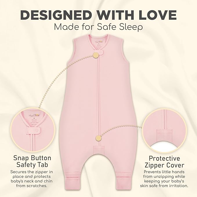 Mama Cheetah Toddler Sleep Sack with Feet 4T-5T, 0.5 TOG Organic Cotton Baby Wearable Blankets with Legs, Baby Sleeping Bag for Walkers, Early Walker X-Large