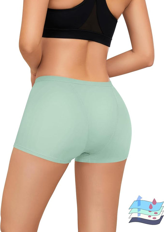 Period Boyshorts Heavy Flow Period Shorts for Women Leakproof Menstrual Panties Period Underwear for Women