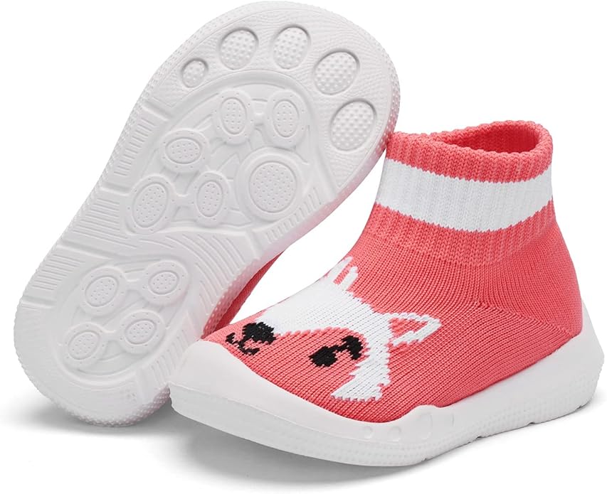 Engtoy Baby Shoes & Socks - Non-Slip Breathable Slippers with Soft Rubber Sole - Baby Boys & Girls Slip On Sneakers