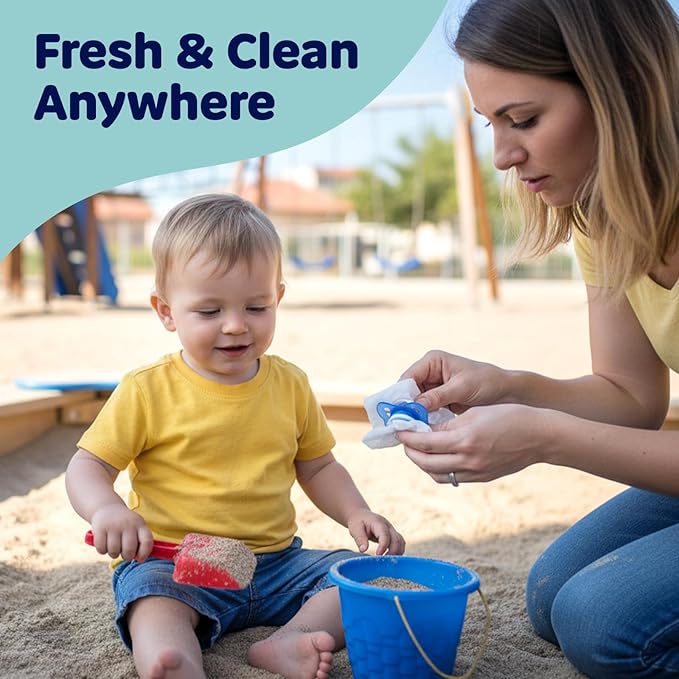 Dr. Fischer Pacifier Wipes, 100% Food Grade, Non-toxic for Bottles, Paci, Toys, Pumps, and More