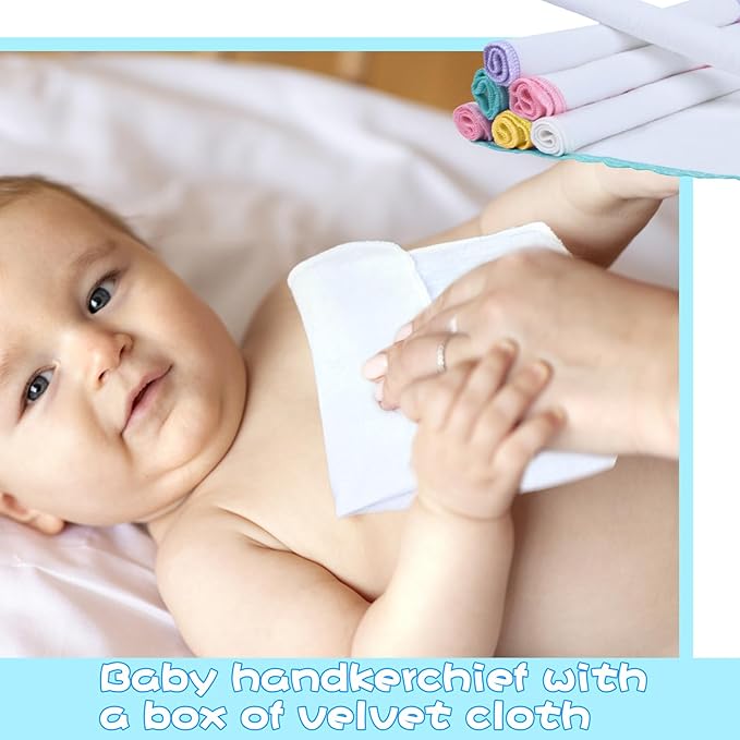 VAIPI 100 Pack Flannel Cloth Baby Wipes with Dispenser Reusable Baby Wipes Washable Natural Soft and Skin-Friendly Cloth Wipes Reusable Tissues Hand Washcloth for Cloth Diapers 8x8 Inch