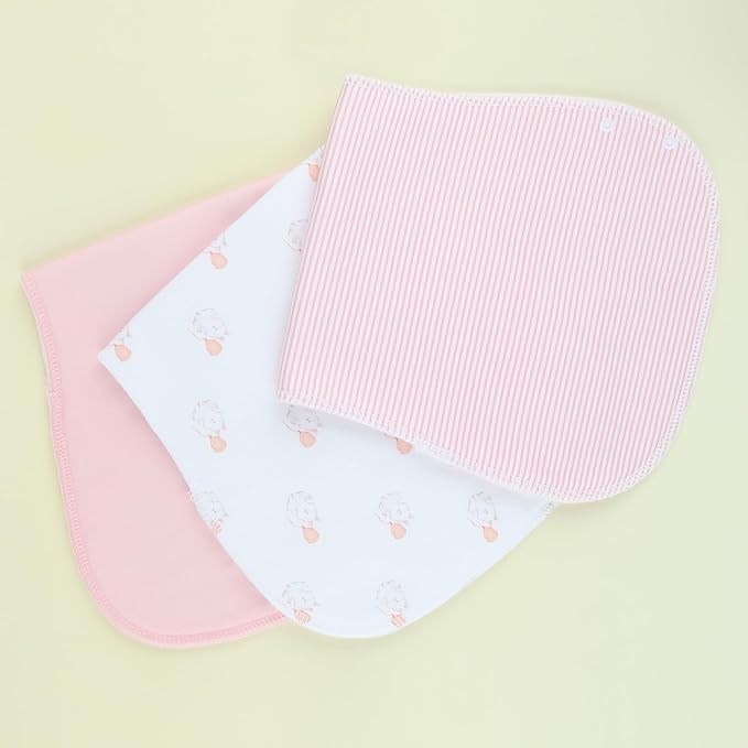 2-in-1 Burp Cloths and Baby Bibs - 6 Pack Large Super Absorbent Soft Cotton Burping Cloths for Spit Up, 3 Layers Thick Baby Burp Rags for Girls & Boys