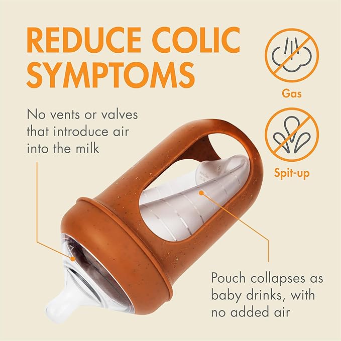 Boon Nursh Baby Bottle Gift Set - Baby Feeding Essentials for New Moms - Includes 4 Oz and 8 Oz Baby Bottles, Storage Lids, Fast Flow Nipples, Storage Buns, Straw Lid, and Mod Baby Bottle Brush Set