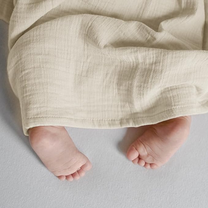 JELLYMONI Muslin Swaddle Blankets for Unisex, 2 Pack Newborn Receiving Blanket, Large 47 x 47 inches Soft Breathable Muslin Baby Blanket for Newborn Boys & Girl