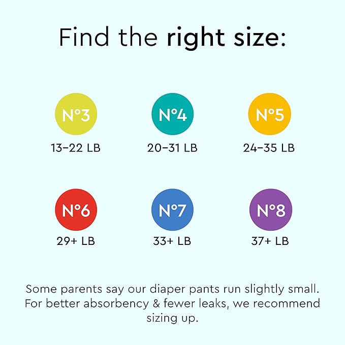 Diaper Pants Toddlers - Size 6 (29+ lbs), Half-Monthly Supply (57 Count), Skin-Friendly, Ultrasoft, Chlorine-Free, Snug Fit & Absorbent Pull On Diapers