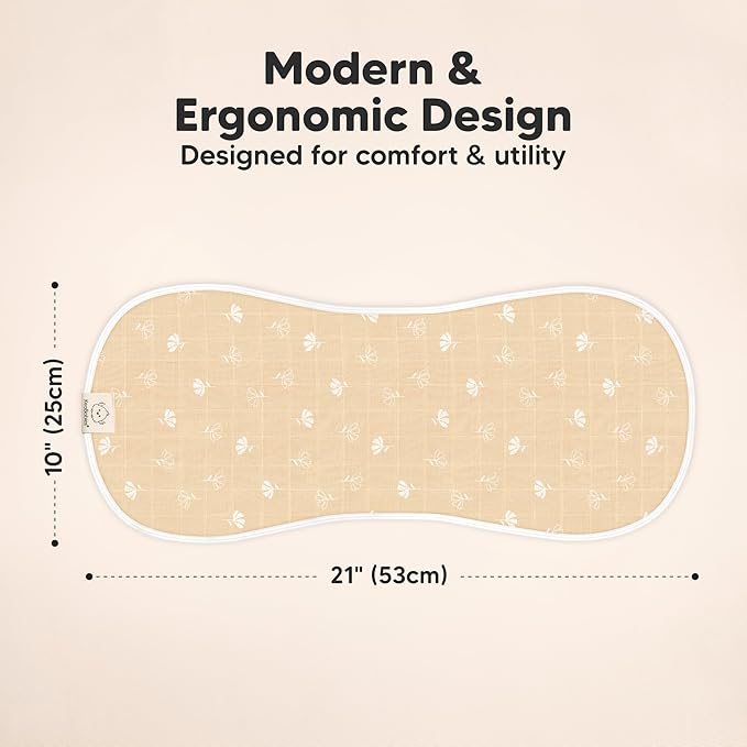 5-Pack Muslin Burp Cloths Baby Boy, Girl - Very Absorbent Baby Burp Cloth Rags, 8-Layers Viscose Derived from Bamboo Cotton Muslin Towel, Super Soft Spit Up Rags, No Shrink Washcloths (Wild Bloom)