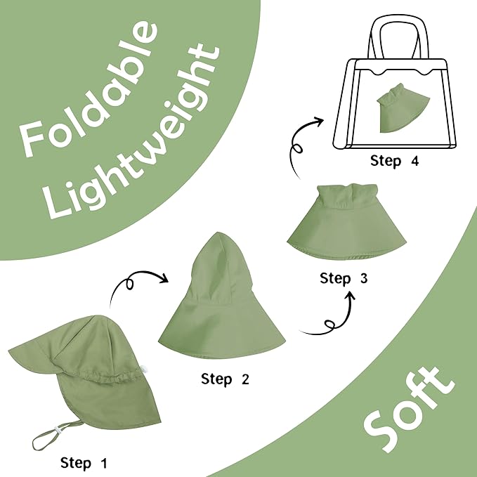 2 Pack Baby Sun Hats UPF 50+ Toddler Beach Hat for Girls Boys 0-4 Years