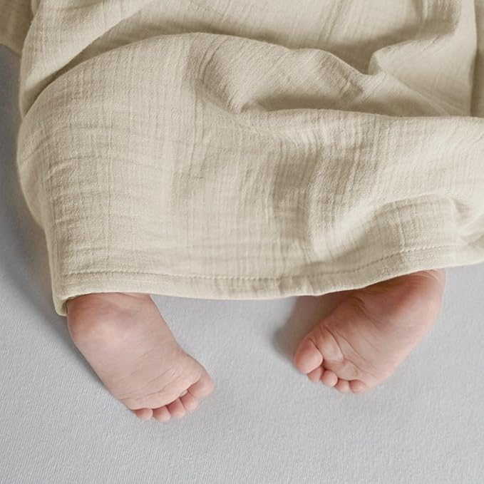 JELLYMONI Muslin Swaddle Blankets for Unisex, 2 Pack Newborn Receiving Blanket, Large 47 x 47 inches Soft Breathable Muslin Baby Blanket for Newborn Boys & Girl