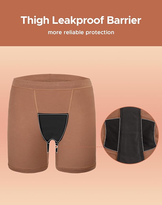 INNERSY Women's Period Underwear Heavy Flow Leakproof Boyshorts Menstrual Panties