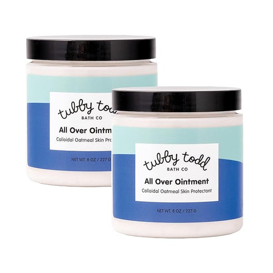 TUBBY TODD All Over Ointment - Baby Eczema Cream - Everyday Multi-Purpose Baby Skin Relief Cream - Sensitive Skin, Dry Skin, Rash, & Irritation - Steroid & Gluten Free - Lavender Rosemary, 2 Pack, 8oz