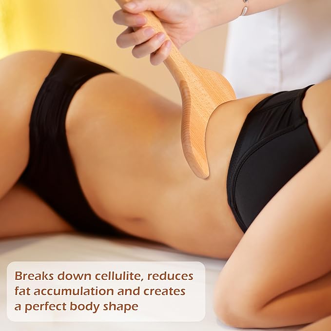Wood Therapy Massage Tools, Wooden Lymphatic Drainage Massager, Body Sculpting Tools, Wood Therapy Tools for Cellulite Reduction, Muscle Tension Relief, Body Contouring and Shape Enhancement