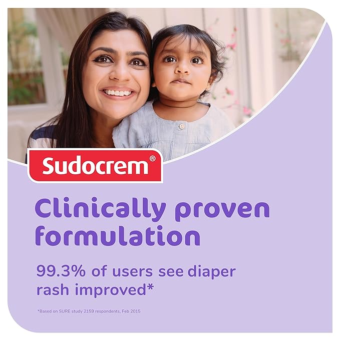 Sudocrem Diaper Rash Cream for Baby's Skin, Triple Action Diaper Rash Paste that Soothes, Treats and Protects, 15.29% Zinc Oxide Cream - 8.8oz (250g)