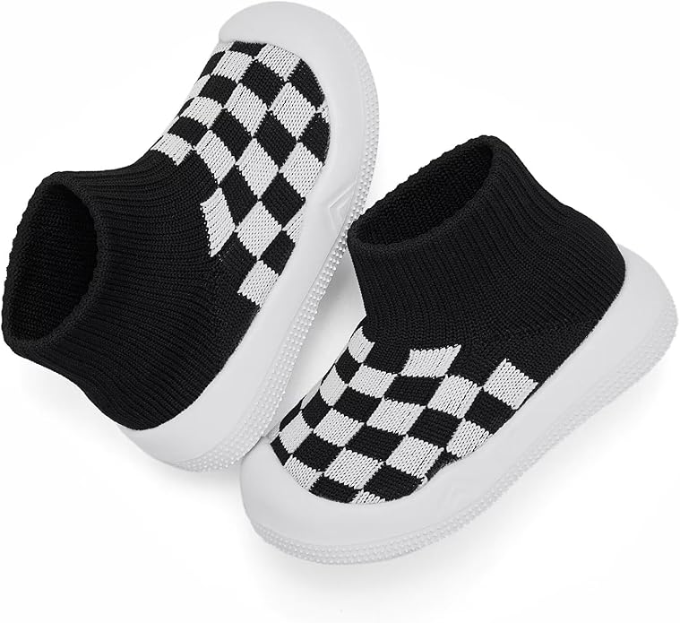 Eashi Baby Boy Girl Non-Skid Indoor Infant Walking Shoes Breathable Warm Elastic Sock Shoes with Memory Sole Protect Toes Outdoor Sneakers