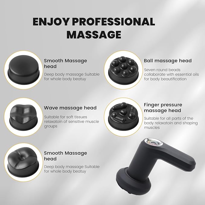 Portable Cellulite & Fat Massager - Handheld Cordless Body Sculpting Machine for Lymphatic Drainage, Stomach, Thighs, Butt, Neck - Women & Men