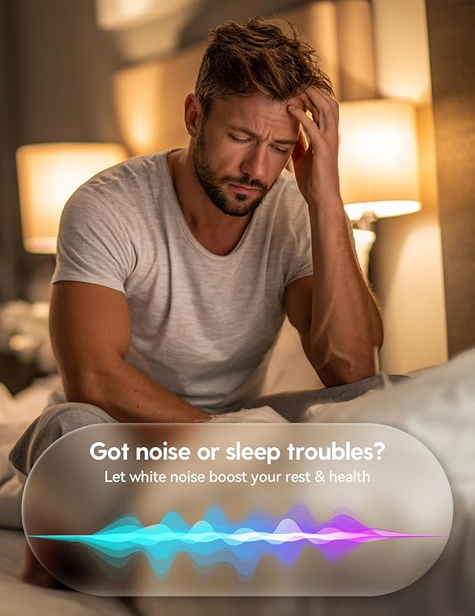 Babelio White Noise Sound Machine (Pocket Mini Pro) | 1000mAh Large Battery, 25 Non-looping Sounds for Adults, Kids & Babies, Timer, Memory Function, Pocket-Sized & Travel Essentials, Cream Beige