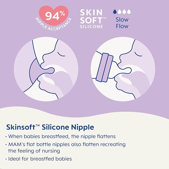 MAM Newborn Essentials Must Have for 0-3 Months, Matte Feeding Set, Easy Start Anti-Colic Bottles 5oz, Self-Sterilizing, Baby Gift, Pacifiers, Skinsoft Silicone Nipples, 10 Pieces for Girl