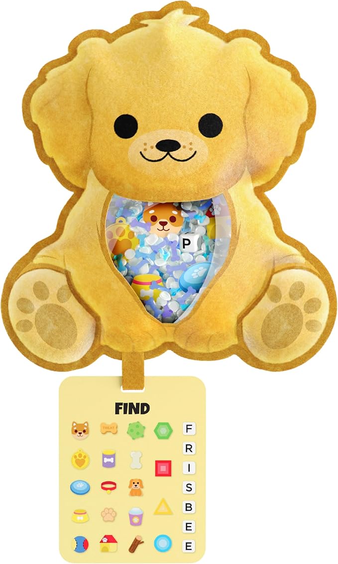 BIZYBOO - The Original Seek & Find Plush - Hidden Object Search Problem Solving Educational Matching Game for Kids 2 and Up (Bloopy)