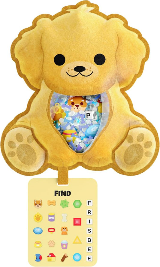 BIZYBOO - The Original Seek & Find Plush - Hidden Object Search Problem Solving Educational Matching Game for Kids 2 and Up (Bloopy)