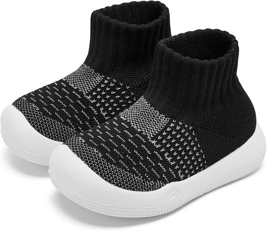 Eashi Baby Boy Girl Non-Skid Indoor Infant Walking Shoes Breathable Warm Elastic Sock Shoes with Memory Sole Protect Toes Outdoor Sneakers