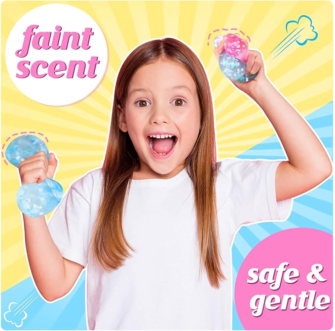 Ice Cube Fidget Toy for All Ages: 3 Pack Soft Cubes Sensory Fidget Ice Cube Stress Ball Squishy Cube Stress Relief Toys for Kids, Teens and Adults Party Favors, Birthday Gift for Kids Age 3+