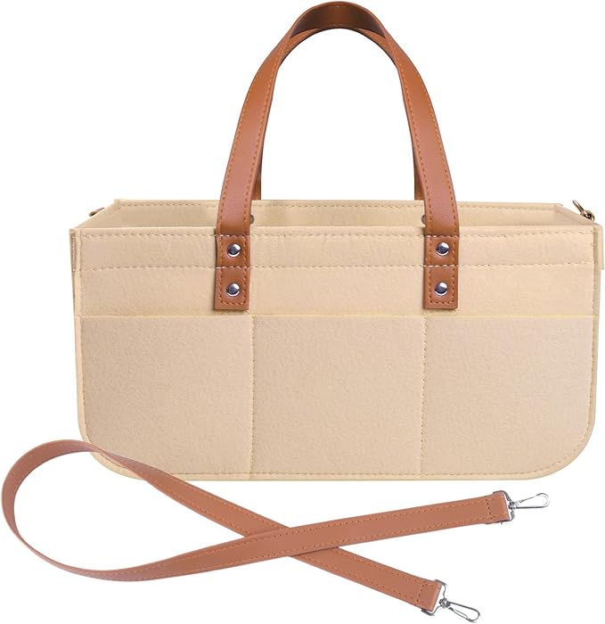 lefeke Diaper Caddy Bag,Car Organizer and Storage,Caddy Organizers with Handles and Straps, Baby Bottle Organizer for Nursery,Portable Baby Diaper Caddy (Oatmeal)