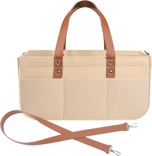 lefeke Diaper Caddy Bag,Car Organizer and Storage,Caddy Organizers with Handles and Straps, Baby Bottle Organizer for Nursery,Portable Baby Diaper Caddy (Oatmeal)