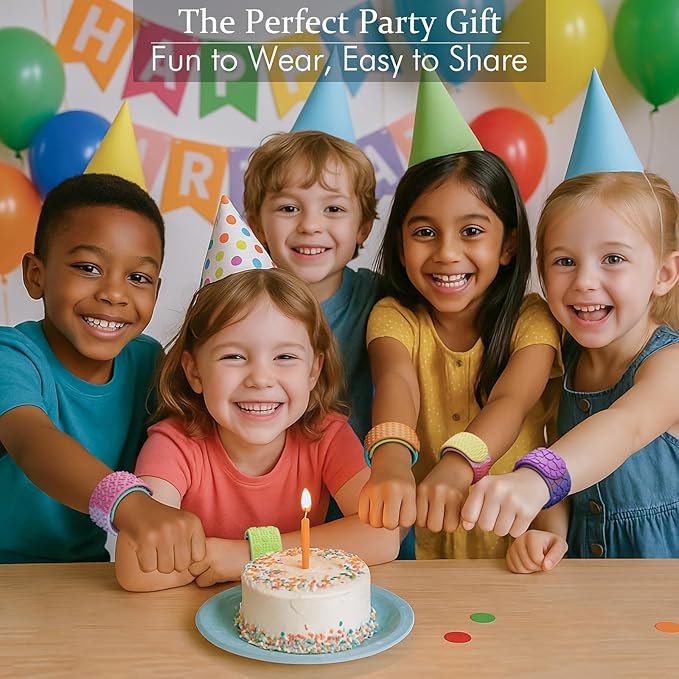 Textured Silicone Slap Bracelets Fidget Toys for Kids Adults, 12PCS Sensory Snap Bracelets for Stress Anxiety Autistic ADHD, Calm Down Classroom Travel Essentials Toys, Stuffers Gifts for Boys Girls