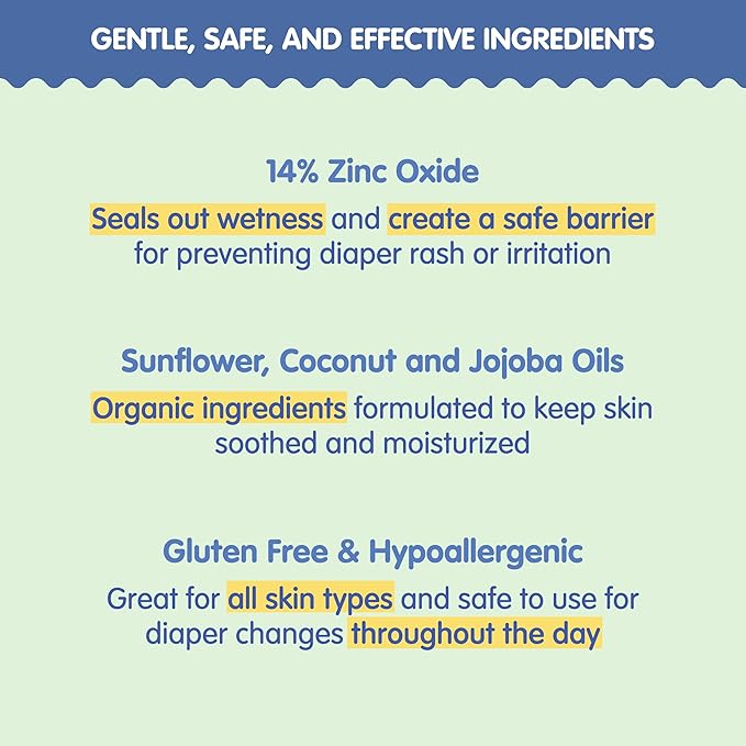 TUBBY TODD Sweet Cheeks Diaper Paste - Diaper Rash Cream with 14% Zinc Oxide - Hypoallergenic - For Soothing and Protecting Sensitive Skin - 2 Pack, 4oz & 7.9oz