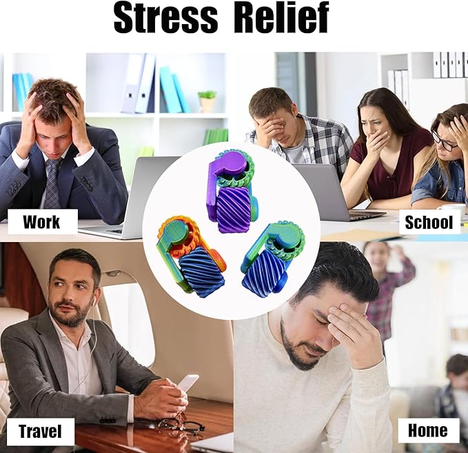 Fidget Spinner 3D Printed Toys Gears,Fidget Toys for Kids Adults, Sensory Toys for Anxiety Stress Relief,Pocket Mini Fidget Toy, Novelty Gifts for Friends,Party Favors for Kids Adults,Classroom Prizes