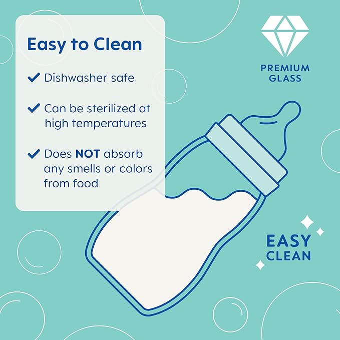 MAM Premium Glass Baby Bottles, Easy Switch Between Breast and Bottle, Feel Good Slow Flow, Newborn Essentials Must Have, 0+ Months, BPA Free, 6oz, Unisex, 3 Pack