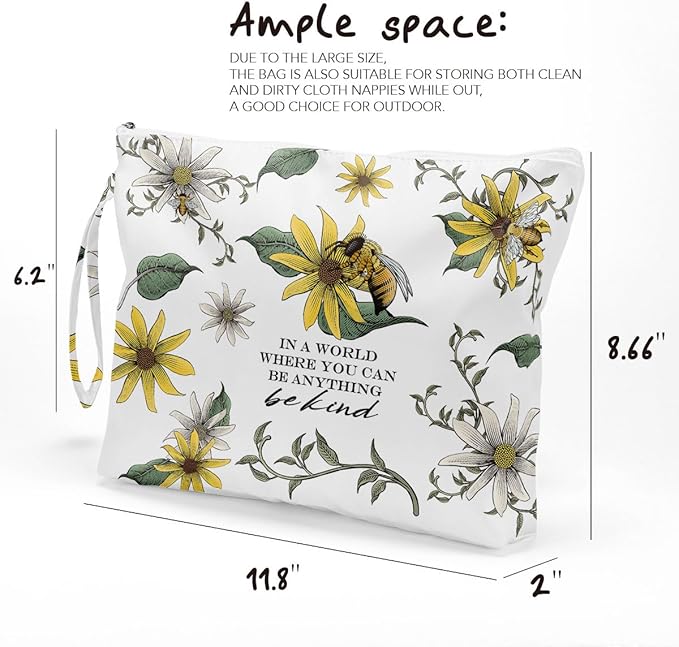 Fokongna Wet Bag Wet Dry Bag Wet Bag For Swimsuit Beach Bag, Travel Makeup Bag Toiletry Bag Diaper Bag Waterproof Large Capacity for Women Girls Mom Sister Friends