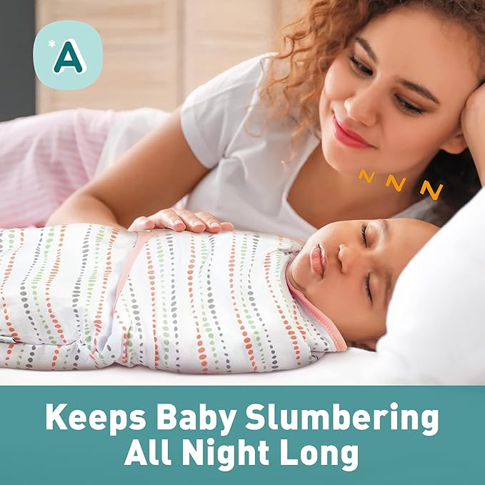 GLLQUEN BABY Swaddle Blankets for Baby Girls, Orange Pink Feather & Wave Point, 3 Pack Wrap Set, Newborn Adjustable Swaddles Sleep Sack, 0-3 Months (Small/Medium)