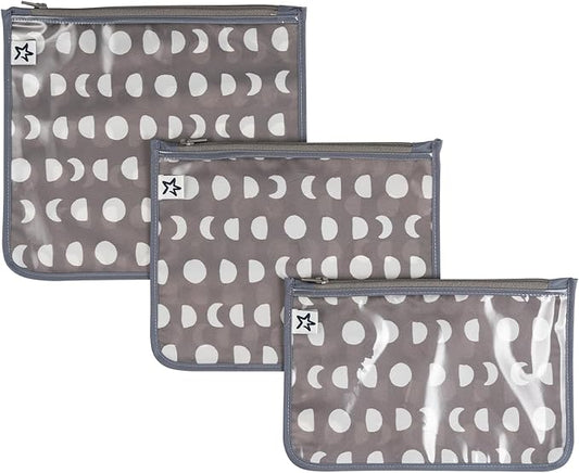 Tiny Twinkle Mess-Proof Travel Bags | TSA Airline Compliant, Zipper Closure, Clear Front Pouch, Diaper Bag Packing, Toiletry or Makeup Cosmetics Organizer