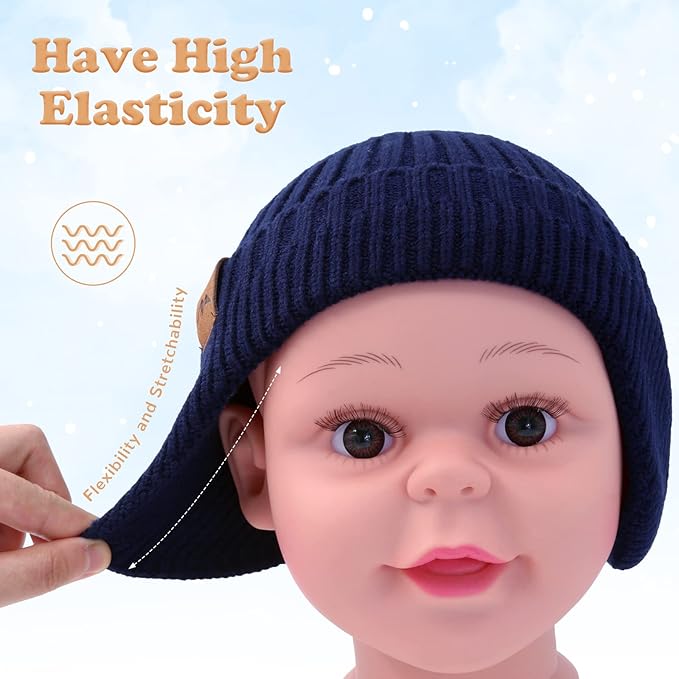 POXIMI Baby Boy Winter Hat Toddler Warm Beanie Girl Knit Hats with Earflap Kid Cute Earmuffs