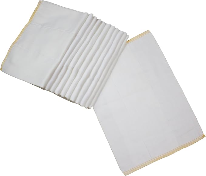 OsoCozy Prefold Cloth Diapers (1 Doz) - Soft, Absorbent, Durable - 100% Cotton