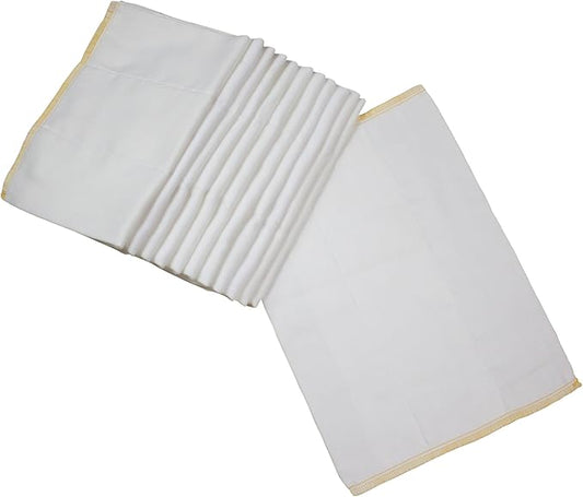OsoCozy Prefold Cloth Diapers (1 Doz) - Soft, Absorbent, Durable - 100% Cotton