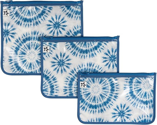 Tiny Twinkle Mess-Proof Travel Bags | TSA Airline Compliant, Zipper Closure, Clear Front Pouch, Diaper Bag Packing, Toiletry or Makeup Cosmetics Organizer