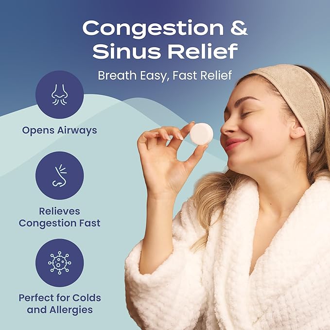 Body Restore Shower Steamers Aromatherapy 6 Pack - Boo Basket Stuffers for Women, Christmas Stocking Stuffers for Men, Birthday Gifts, White Elephant, Relaxation, Self Care - Clarity