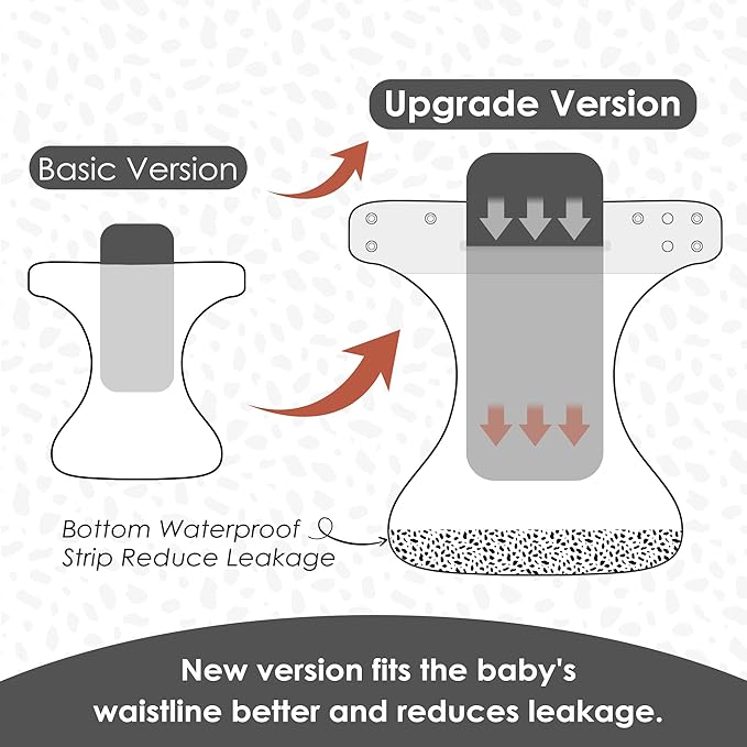 wegreeco Cloth Diapers 5 Pack with 5 Inserts, Washable Cloth Diapers for Babies, One Size Adjustable Reusable (Animal Party)