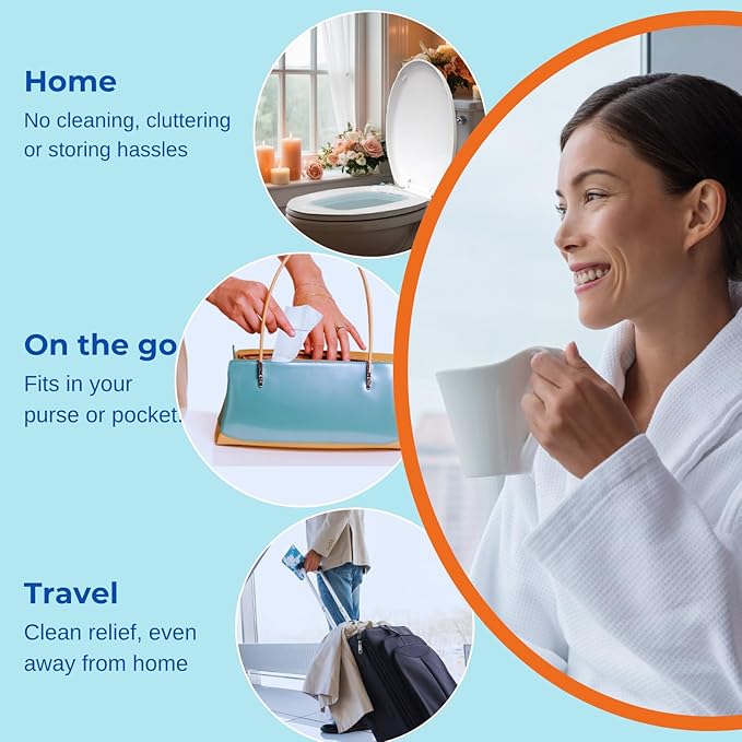 12 Disposable Sitz Baths- Travel Friendly- Use it, Toss it, Done- No Cleaning, No Hassle Sitz Bath for Hemorrhoids & Fissures