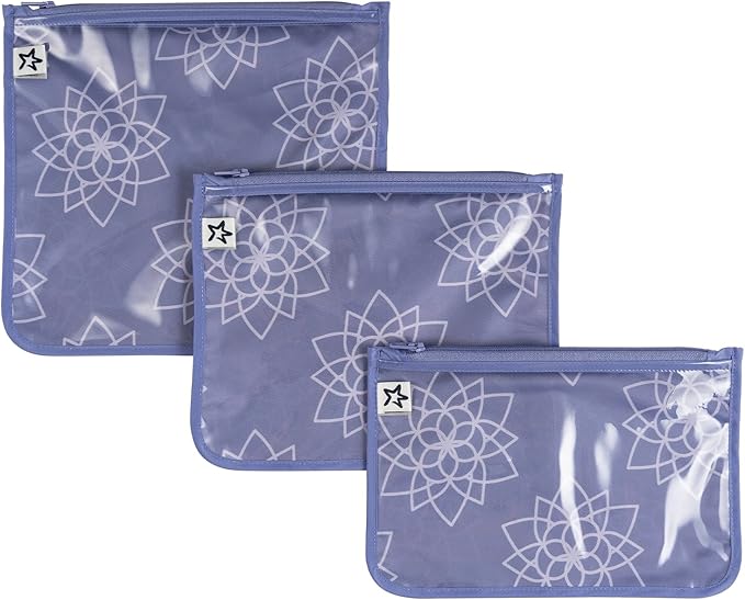 Tiny Twinkle Mess-Proof Travel Bags | TSA Airline Compliant, Zipper Closure, Clear Front Pouch, Diaper Bag Packing, Toiletry or Makeup Cosmetics Organizer