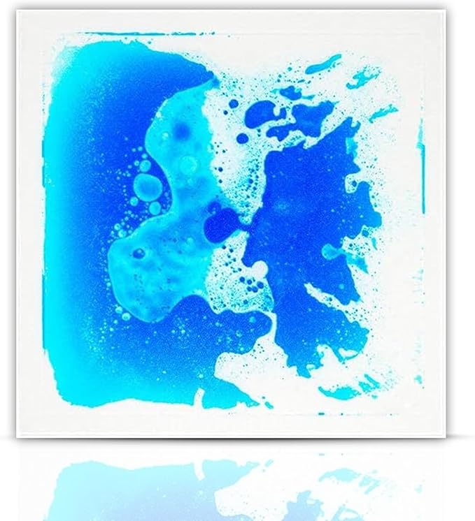 Multicolor Sensory Tiles for Autism Liquid Fusion Lava Tiles for Kids Sensory Activity Play Centers for Children, Toddler, Teens 12" X 12" Sensory Toys (Single)
