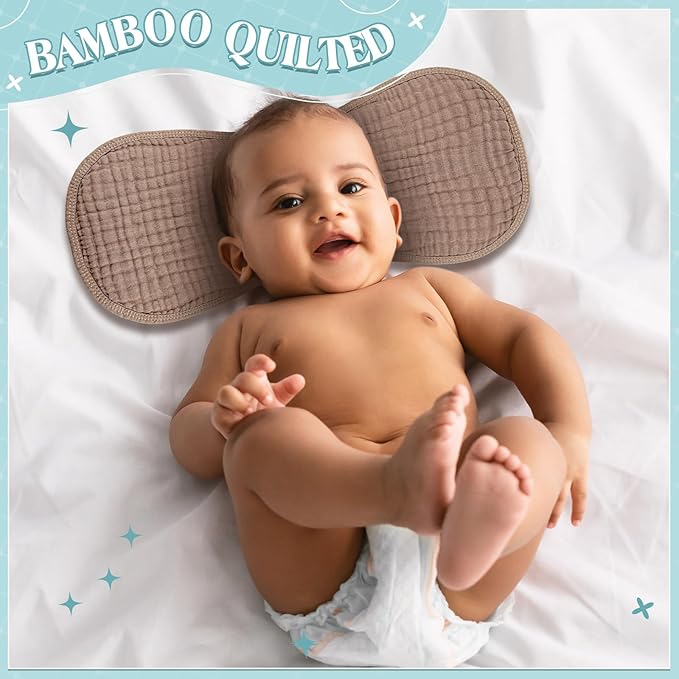 Frienda 8 Pieces Muslin Burp Cloths for Baby Cotton Burp Cloth 10 x 20 Inches Multi Colors Muslin Washcloths Diapers 4 Absorbent Layers Newborn Face Towels for Baby Boy Girl Unisex (Dark Color)