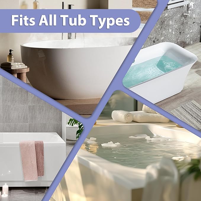 Full Body Bath Pillow for Tub -Soft Bathtub Pillow for Full Back, Head and Neck Support, Quick Dry Bath Cushion, Tub Pillow with 168 Suction Cups, Bathtub Accessories for Gift