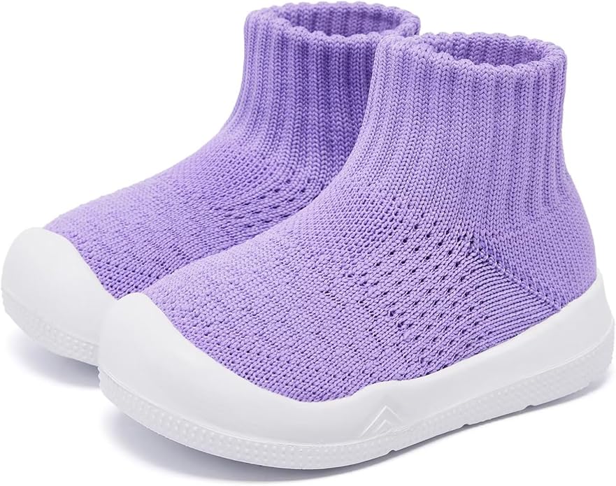 Eashi Baby Boy Girl Non-Skid Indoor Infant Walking Shoes Breathable Warm Elastic Sock Shoes with Memory Sole Protect Toes Outdoor Sneakers