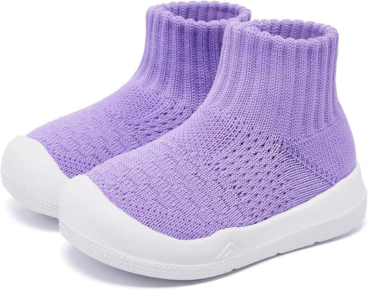 Eashi Baby Boy Girl Non-Skid Indoor Infant Walking Shoes Breathable Warm Elastic Sock Shoes with Memory Sole Protect Toes Outdoor Sneakers