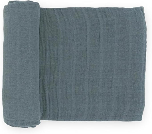 Little Unicorn Premium Cotton Swaddle Baby Blanket | Breathable Fabric | for swaddling, Play, Nursing & More (Sea)